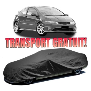 Husa prelata auto pentru HONDA CIVIC VIII Hatchback (FN, FK) 2005 - 2012, culoare negru, material textil impermeabil, rezistanta la intemperii praf UV, CARPASSION Husa Protectie