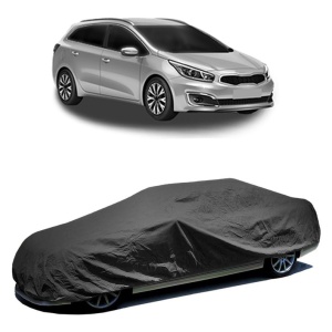Husa prelata auto pentru KIA CEED Sportswagon (CD) 2018 - 2020, culoare negru, material textil impermeabil, rezistanta la intemperii praf UV, CARPASSION Husa Protectie - Img 2