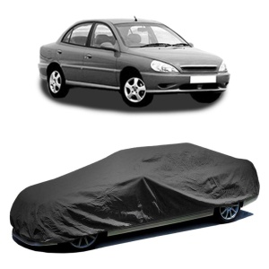 Husa prelata auto pentru KIA RIO I Saloon (DC_) 2000 - 2005, culoare negru, material textil impermeabil, rezistanta la intemperii praf UV, CARPASSION Husa Protectie - Img 2
