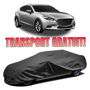 Husa prelata auto pentru MAZDA 3 Hatchback Van (BM) 2015 - 2016, culoare negru, material textil impermeabil, rezistanta la intemperii praf UV, CARPASSION Husa Protectie