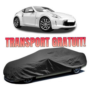 Husa prelata auto pentru NISSAN 370Z Coupe (Z34) 2009, culoare negru, material textil impermeabil, rezistanta la intemperii praf UV, CARPASSION Husa Protectie
