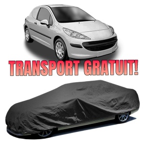 Husa prelata auto pentru PEUGEOT 207 Hatchback Van (WA_, WC_) 2007 - 2012, culoare negru, material textil impermeabil, rezistanta la intemperii praf UV, CARPASSION Husa Protectie