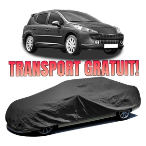 Husa prelata auto pentru PEUGEOT 207 SW (WK_) 2007 - 2013, culoare negru, material textil impermeabil, rezistanta la intemperii praf UV, CARPASSION Husa Protectie