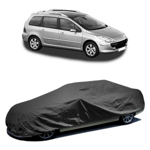 Husa prelata auto pentru PEUGEOT 307 SW (3H) 2002 - 2009, culoare negru, material textil impermeabil, rezistanta la intemperii praf UV, CARPASSION Husa Protectie - Img 2