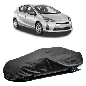 Husa prelata auto pentru TOYOTA PRIUS C (NHP10_) 2011, culoare negru, material textil impermeabil, rezistanta la intemperii praf UV, CARPASSION Husa Protectie - Img 2