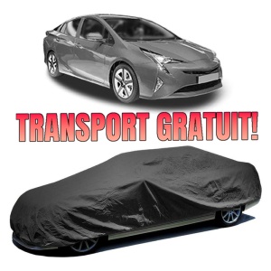 Husa prelata auto pentru TOYOTA PRIUS (_W5_) 2015 - 2022, culoare negru, material textil impermeabil, rezistanta la intemperii praf UV, CARPASSION Husa Protectie