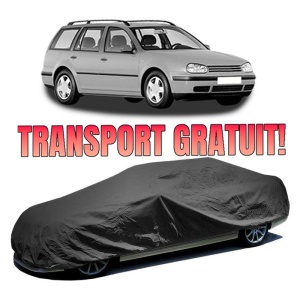 Husa prelata auto pentru Volkswagen Golf IV Variant (1J5) 1999 - 2006, culoare negru, material textil impermeabil, rezistanta la intemperii praf UV, CARPASSION Husa Protectie