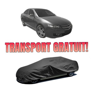 Husa tip prelata auto HONDA ACCORD VII (CM) din 2002-2008, Culoare Negru, material textil impermeabil, rezistanta la intemperii praf UV, CARPASSION Husa Protectie, 4 Stickere auto cu HONDA
