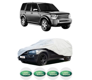 Husa tip prelata auto LAND ROVER DISCOVERY III VAN (L319) din 2007-2009, Culoare Gri, material textil impermeabil, rezistanta la intemperii praf UV, CARPASSION Husa Protectie, 4 Stickere auto cu LAND ROVER - Img 2