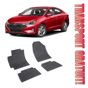 Hyundai Elantra VI, Sedan, fabricat din 03.2016 - 12.2020, set covorase auto dedicate, din cauciuc 100% Premium