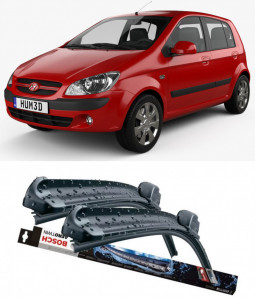 Hyundai Getz Set 2 stergatoare parbriz Bosch Bosch Aerotwin 55 cm/34 cm compatibile cu Hyundai Getz (Tb) din 2003-2010 (55 cm / 34 cm) accesorii pentru autoturismul tau - masina v122371