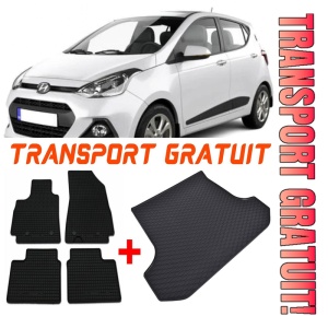 Hyundai I10 Set Covorase + tavita portbagaj auto Hyundai I10 II fabricatie 11.2013 - 12.2019, caroserie hatchback
