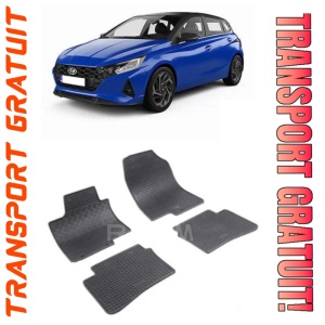 Hyundai I20 III, Hatchback, fabricat din 10.2020 - Prezent, set covorase auto dedicate, din cauciuc 100% Premium