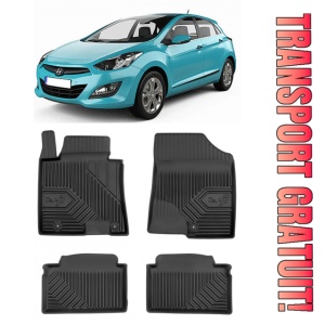 Hyundai I30 II Din 02.2012 - 01.2017, Hatchback , Set Covorase Auto Tip Tavita Premium 3D, din cauciuc