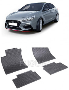 Hyundai I30 III, Coupe, fabricat din 02.2017 - Prezent, set covorase auto dedicate, din cauciuc 100% Premium accesorii pentru autoturismul tau - masina v155716