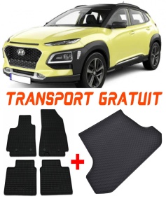 Hyundai Kona Set Covorase + tavita portbagaj auto Hyundai Kona Hybrid fabricatie 09.2019 - prezent, caroserie suv, portbagaj inferior accesorii pentru autoturismul tau - masina v564