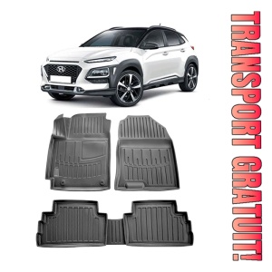 Hyundai Kona Versiunea Benzina (2017-2023) Set covorase auto cauciuc G.Modern Line 3D