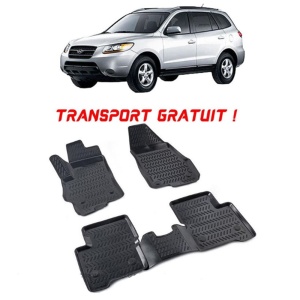 Hyundai Santa Fe II 2006-2012 Set 4 covorase auto din cauciuc tip tavita premium line 3D - Transport Gratuit! accesorii pentru autoturismul tau - masina v48984