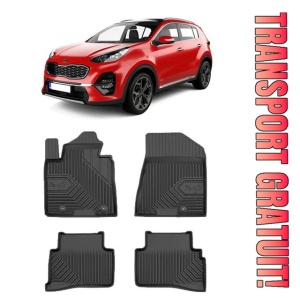 Hyundai Tucson Din 07.2015 - 09.2020, Suv , Set Covorase Auto Tip Tavita Premium 3D, din cauciuc