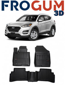 Hyundai Tucson, Suv, Din 12.2020 - Prezent , Set Covorase Auto Tip Tavita Premium 3D, din cauciuc accesorii pentru autoturismul tau - masina v172868
