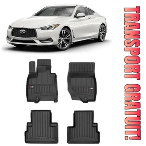 Infiniti Qx 70 Din 2008 - 2017, Suv , Set Covorase Auto Tip Tavita Premium 3D, din cauciuc