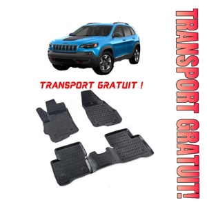 Jeep Cherokee (Kl) 2014-2019 Set 4 covorase auto din cauciuc tip tavita premium line 3D - Transport Gratuit!