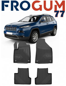 Jeep Cherokee V Din 2013 - Prezent, Suv , Set Covorase Auto Tip Tavita Premium 3D, din cauciuc accesorii pentru autoturismul tau - masina v166420