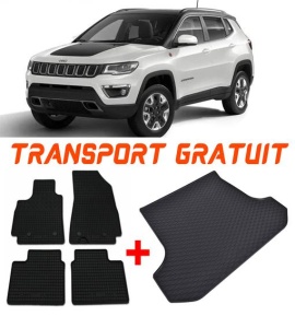Jeep Compass II din 08.2017 - Prezent Suv *2 , Set Covorase + tavita portbagaj auto accesorii pentru autoturismul tau - masina v3096