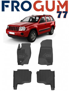 Jeep Grand Cherokee III Din 2005 - 2010, Suv , Set Covorase Auto Tip Tavita Premium 3D, din cauciuc accesorii pentru autoturismul tau - masina v167531