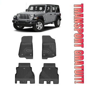 Jeep Wrangler Din 11.2017 - Prezent, Suv , Set Covorase Auto Tip Tavita Premium 3D, din cauciuc
