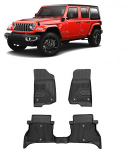 Jeep Wrangler Phev Din 2021 - Prezent, Suv , Set Covorase Auto Tip Tavita Premium 3D, din cauciuc accesorii pentru autoturismul tau - masina v161847