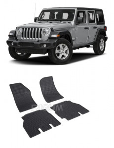 Jeep Wrangler, Suv, fabricat din 05.2018 - Prezent, 5 Usi, set covorase auto dedicate, din cauciuc 100% Premium accesorii pentru autoturismul tau - masina v159564