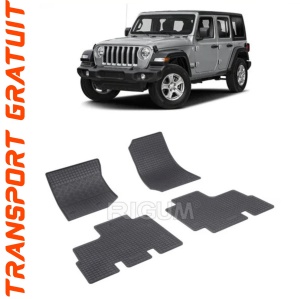 Jeep Wrangler, Suv, fabricat din 10.2006 - 04.2018, 5 Usi, Ampatament Lung, set covorase auto dedicate, din cauciuc 100% Premium accesorii pentru autoturismul tau - masina v157065