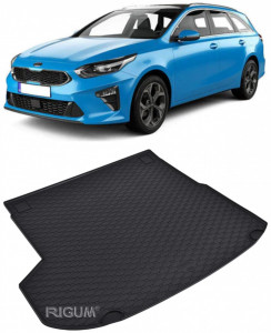 Kia Ceed Tavita pentru portbagaj din cauciuc, compatibila Kia Ceed ProIII fabricatie 12.2018 - prezent, caroserie combi, cu subwoofer accesorii pentru autoturismul tau - masina v112221