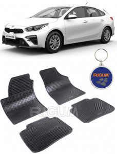 Kia Cerato II, Sedan, fabricat din 2009 - Prezent, set covorase auto dedicate, din cauciuc 100% Premium accesorii pentru autoturismul tau - masina v158216