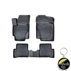 Kia Rio II 2005-2011 Set 4 covorase auto din cauciuc tip tavita premium line 3D accesorii pentru autoturismul tau - masina v242671