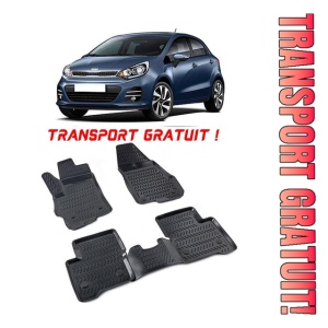 Kia Rio III 2011-2017 Set 4 covorase auto din cauciuc tip tavita premium line 3D - Transport Gratuit!