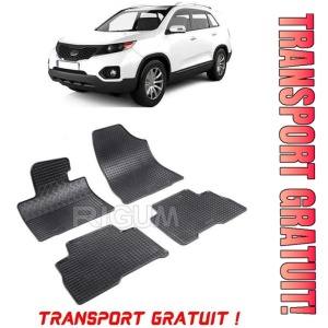 Kia Sorento II, Suv, fabricat din 2009 - 01.2015, 7 Locuri, set covorase auto dedicate, din cauciuc 100% Premium - Transport Gratuit