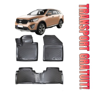 Kia Sorento III 2016-2020 Set 4 covorase auto din cauciuc tip tavita premium line 3D