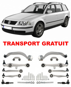 Kit complet de brate suspensie fata, compatibil cu Volkswagen Passat B5 combi, B5.5 fabricat intre anii 1996-2005