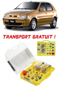 Kit trusa Set becuri H4 compatibila cu Fiat Palio din 1996 - 2017 , bec far, semnalizare , pozitie, iluminare numar, frana, plafoniera, stop frana