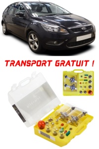 Kit trusa Set becuri H4 compatibila cu Ford Focus Mk2 din 2004 - 2011 , bec far, semnalizare , pozitie, iluminare numar, frana, plafoniera, stop frana