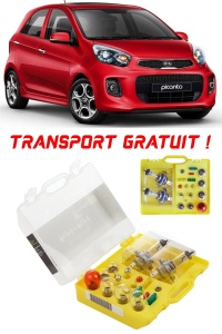 Kit trusa Set becuri H4 compatibila cu Kia Picanto din 2011 - 2017 , bec far, semnalizare , pozitie, iluminare numar, frana, plafoniera, stop frana