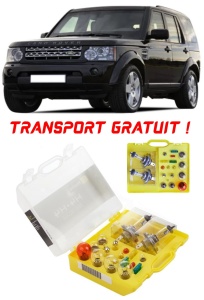 Kit trusa Set becuri H4 compatibila cu Land Rover Discovery IV din 2009 - 2016 , bec far, semnalizare , pozitie, iluminare numar, frana, plafoniera, stop frana