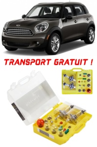 Kit trusa Set becuri H4 compatibila cu Mini Cooper R60 din 2010 - 2016 , bec far, semnalizare , pozitie, iluminare numar, frana, plafoniera, stop frana
