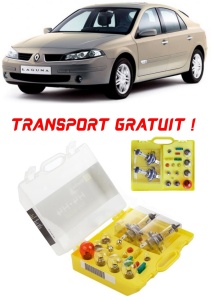 Kit trusa Set becuri H4 compatibila cu Renault Laguna II din 2001 - 2007 , bec far, semnalizare , pozitie, iluminare numar, frana, plafoniera, stop frana