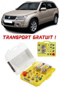 Kit trusa Set becuri H4 compatibila cu Suzuki Grand Vitara II din 2005 - 2014 , bec far, semnalizare , pozitie, iluminare numar, frana, plafoniera, stop frana