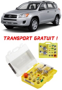 Kit trusa Set becuri H4 compatibila cu Toyota RAV4 III din 2005 - 2012 , bec far, semnalizare , pozitie, iluminare numar, frana, plafoniera, stop frana