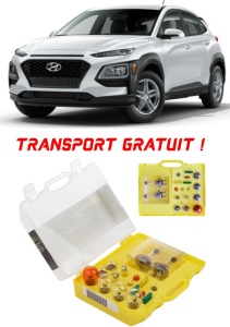 Kit trusa Set becuri H7 compatibila cu Hyundai Kona din 2017 - 2020 , bec far, semnalizare , pozitie, iluminare numar, frana, plafoniera, stop frana