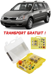 Kit trusa Set becuri H7 compatibila cu Kia Carnival din 2014 - 2021 , bec far, semnalizare , pozitie, iluminare numar, frana, plafoniera, stop frana